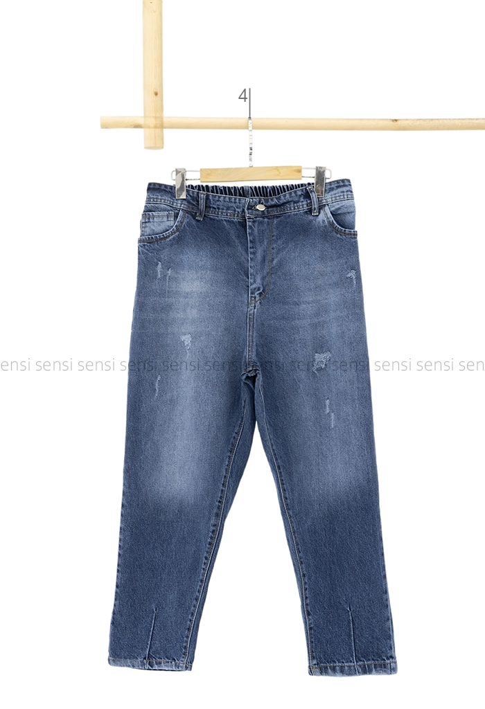 شلوار جین مام سایز بزرگ پشت کش کد1005169